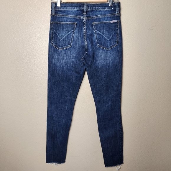 Hudson Womens Dark Wash High Rise Blair Super Skinny Raw Hem Jeans-Size 27 - Picture 7 of 10